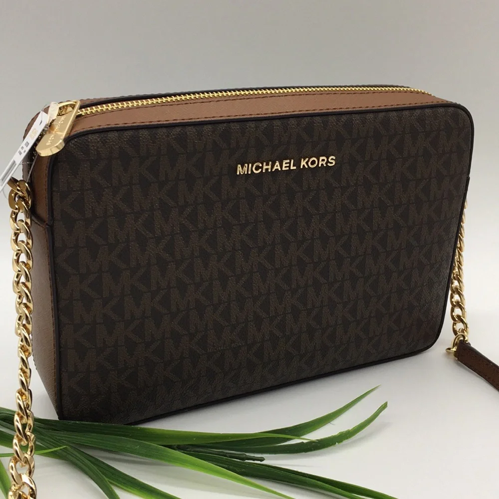 MICHAEL KORS LG EW CROSSBODY Bag Brown - Picture 2 of 8